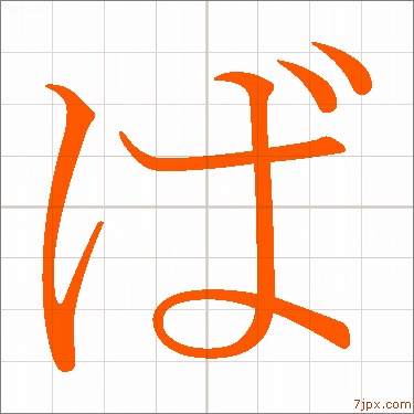ば 習字の手本 漢字 かっこいいば 見本